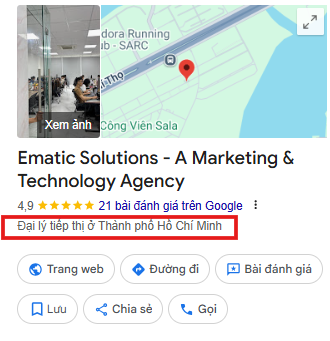 Ematic Solutions sử dụng mô tả doanh nghiệp trên Google Maps