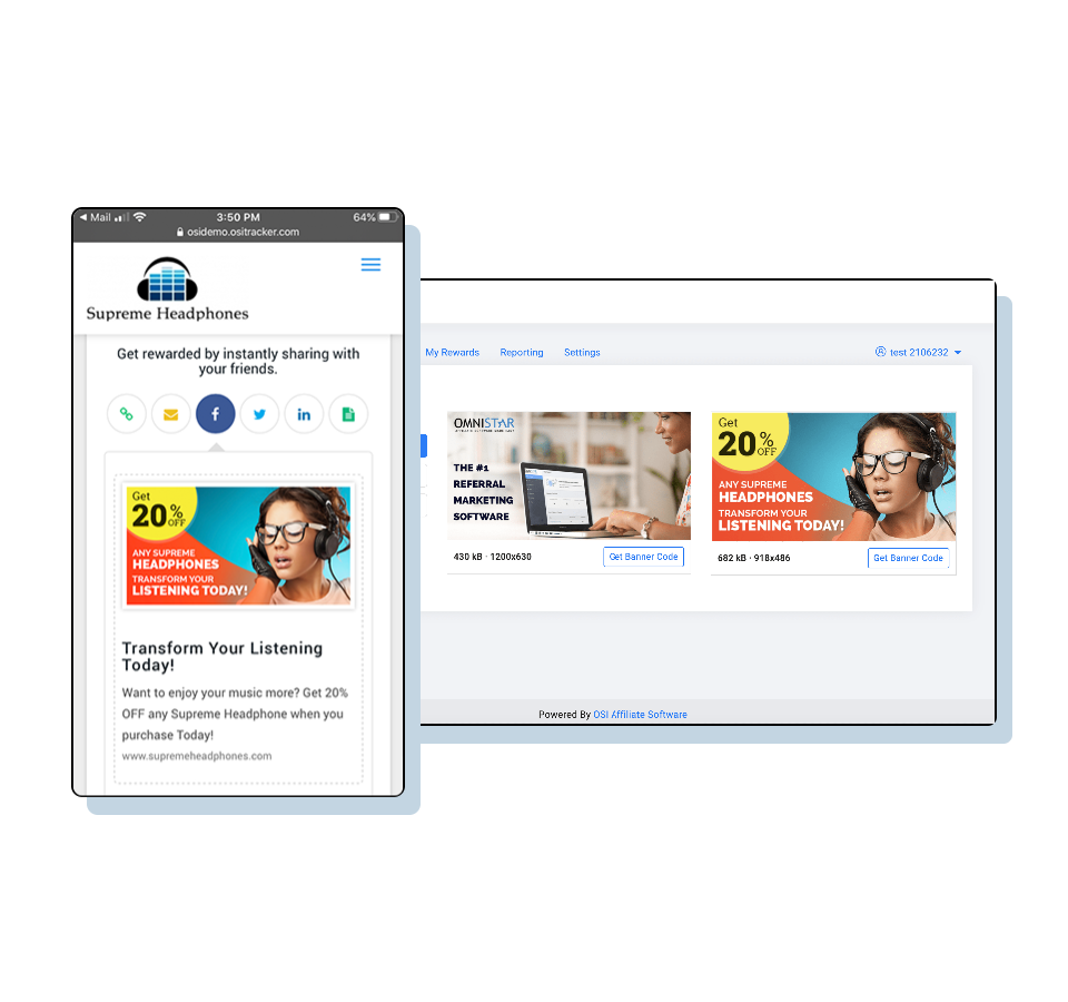 Integrate to all your social media channels such as Facebook, Twitter, and Linkedin and easily share your offers on all the social networks with less effort.